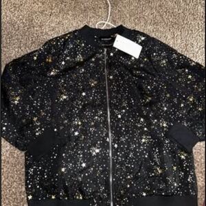 BloomChic Black and Gold Star Jacket